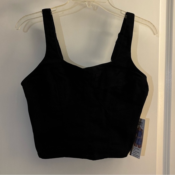 Madden Nyc Tops - Madden NYC Black Denim Bustier Top sz Med NWT